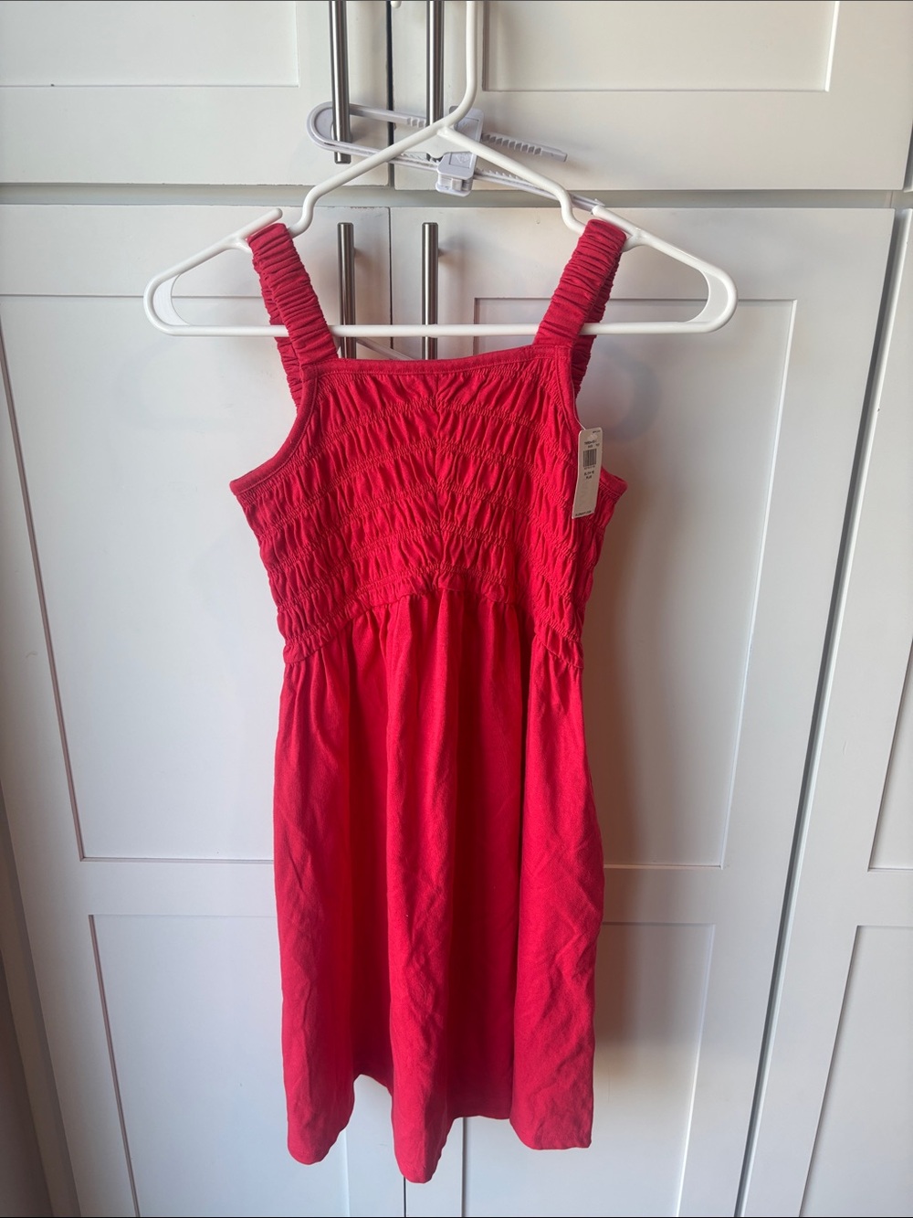 Old Navy Bright Red Smocked Sundress for Girls (XL 14/16)